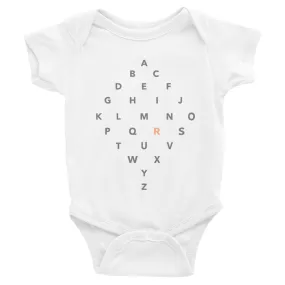 Letter Diamond Onesie - R