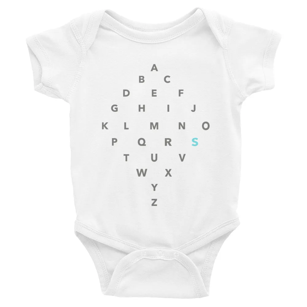 Letter Diamond Onesie - S