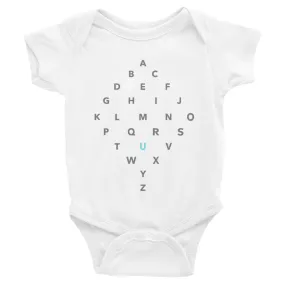 Letter Diamond Onesie - U