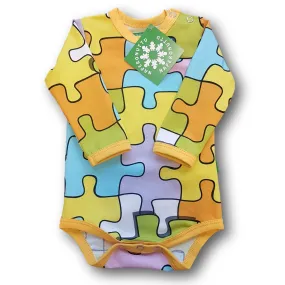 Long sleeve bodysuit- puzzle