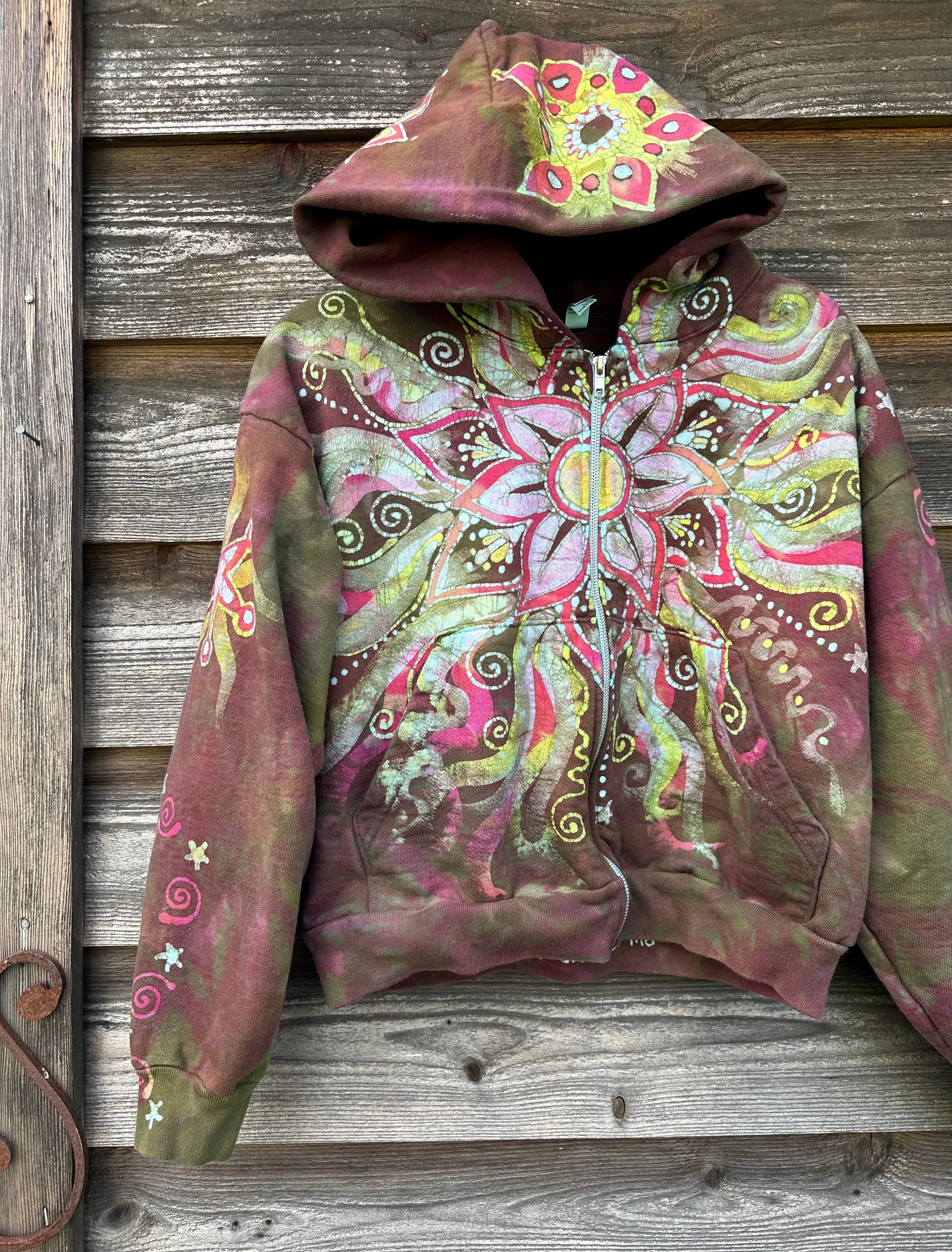 Lotus Flower Handmade Batik Hoodie