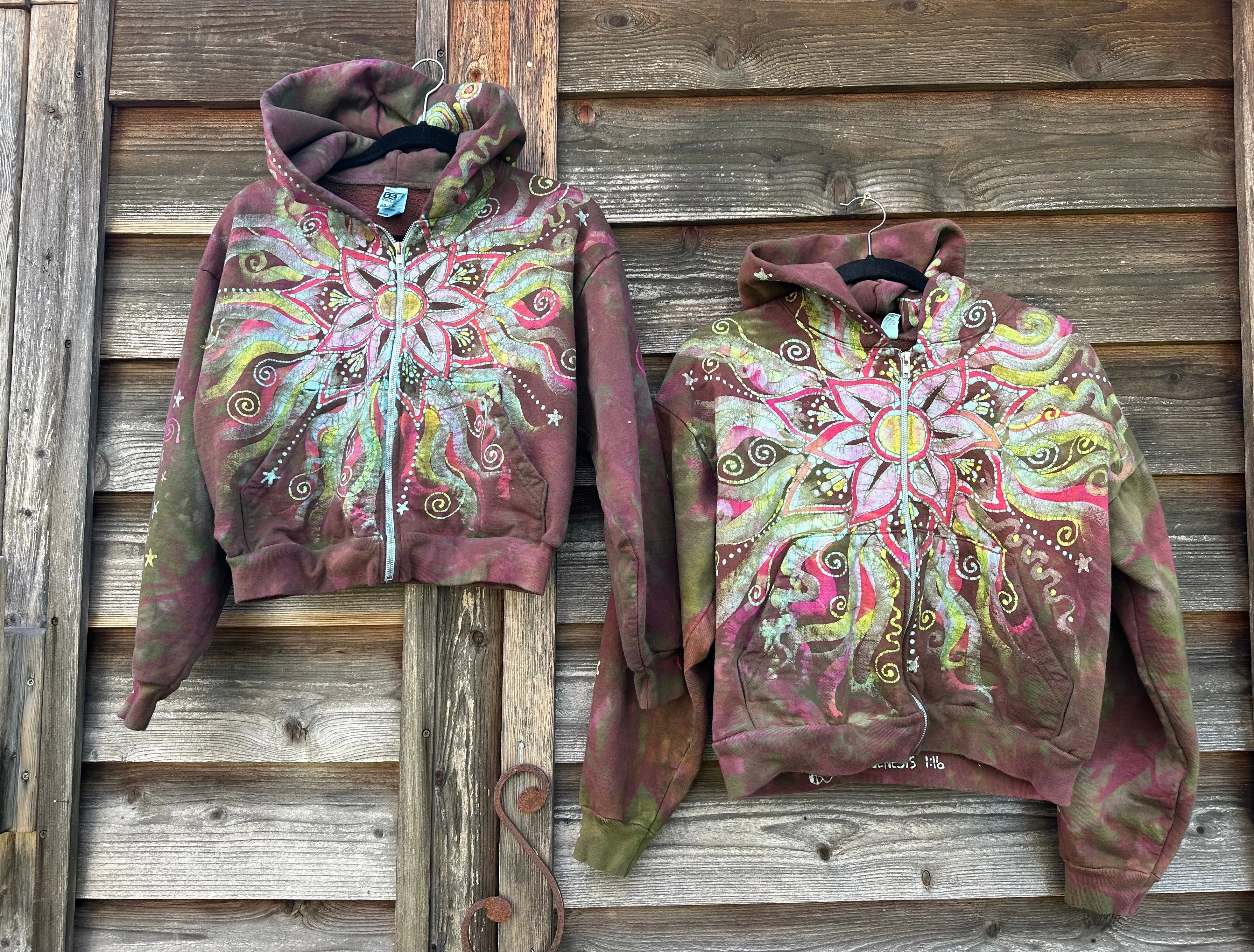 Lotus Flower Handmade Batik Hoodie