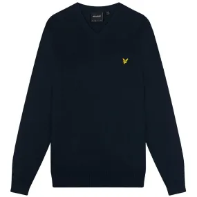 Lyle & Scott Cotton Merino Dark Navy Pull-over Jumper