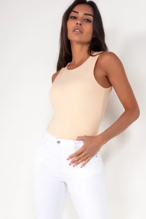 Mabel Nude Sleeveless Bodysuit