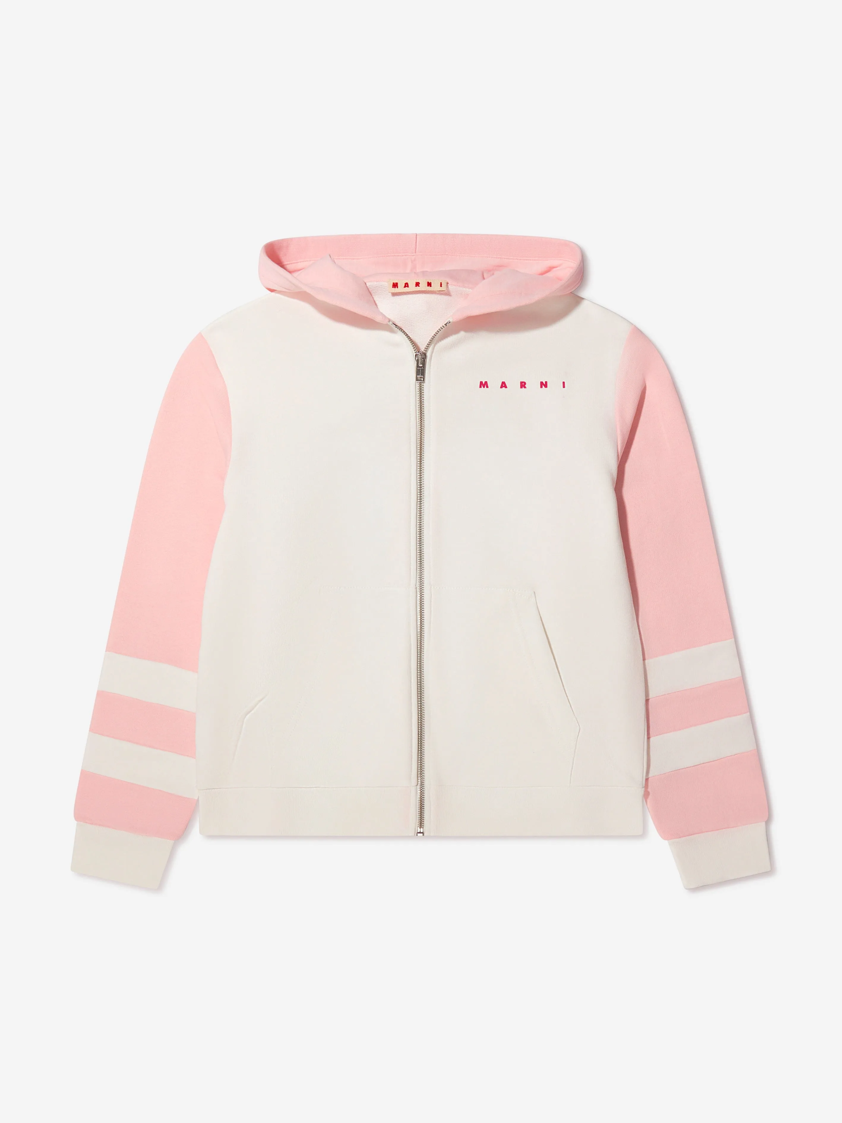 MARNI Girls Contrast Sleeve Hoodie