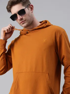 Men Solid Mustard Sweatshirt