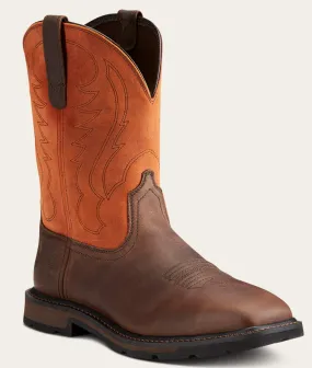 Men's Ariat Groundbreaker Ember, EH, SR, Western, Pull On Square Steel Toe Boot