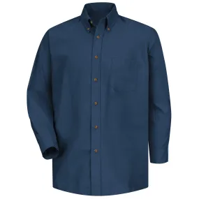 Men's Long Sleeve Poplin Dress Shirt SP90 - Navy