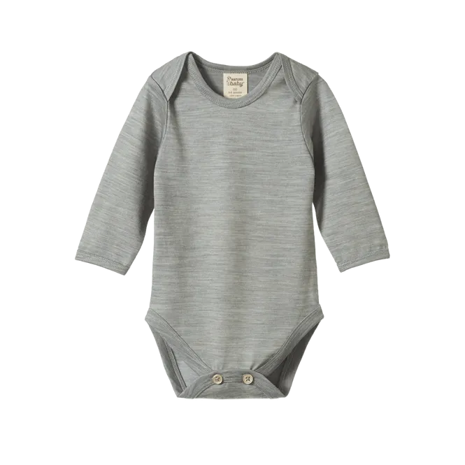 Merino Long Sleeve Bodysuit VARIOUS COLOURS