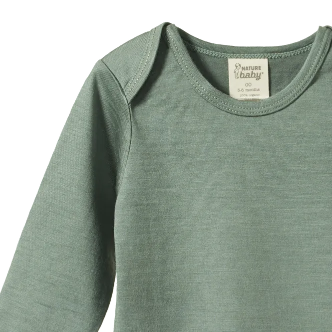 Merino Long Sleeve Bodysuit VARIOUS COLOURS