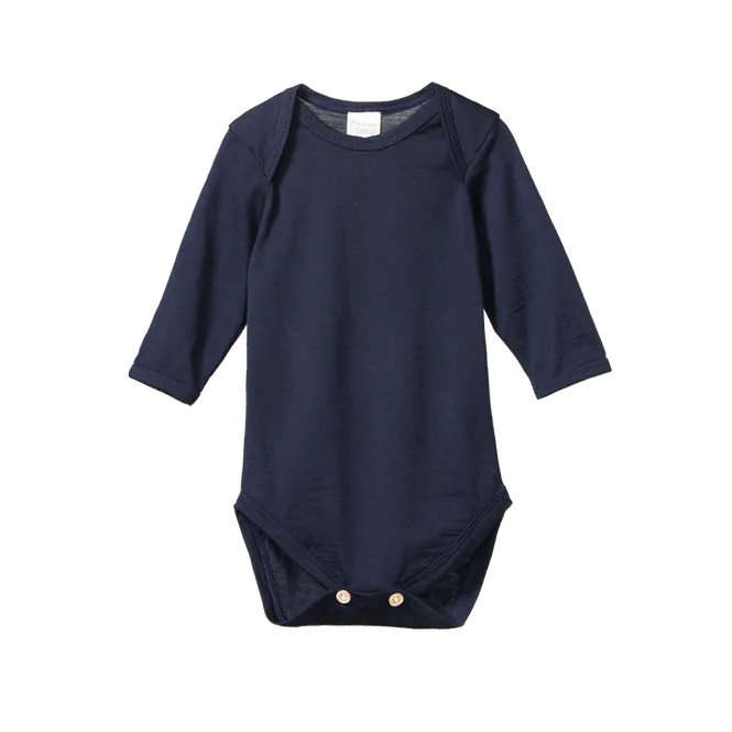 Merino Long Sleeve Bodysuit VARIOUS COLOURS