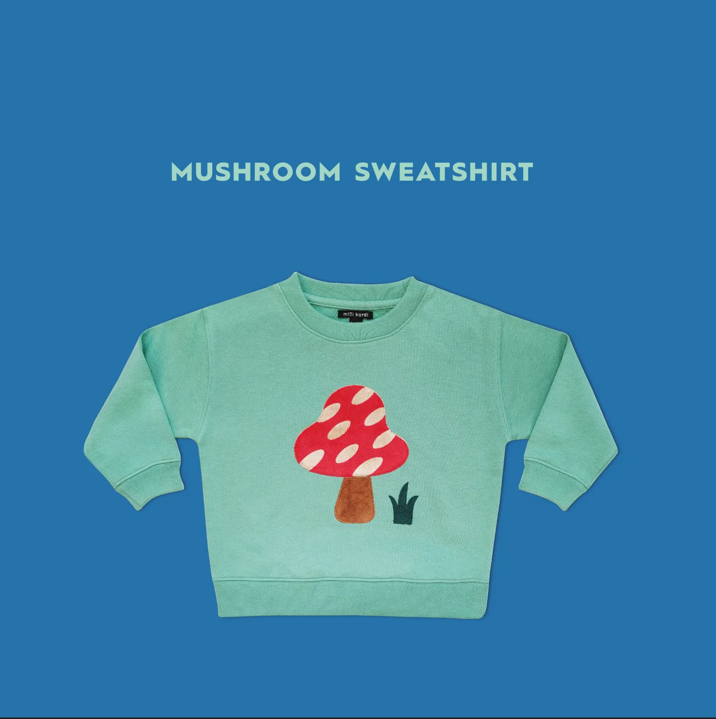 Mini Kardi Mushroom Sweatshirt / Green