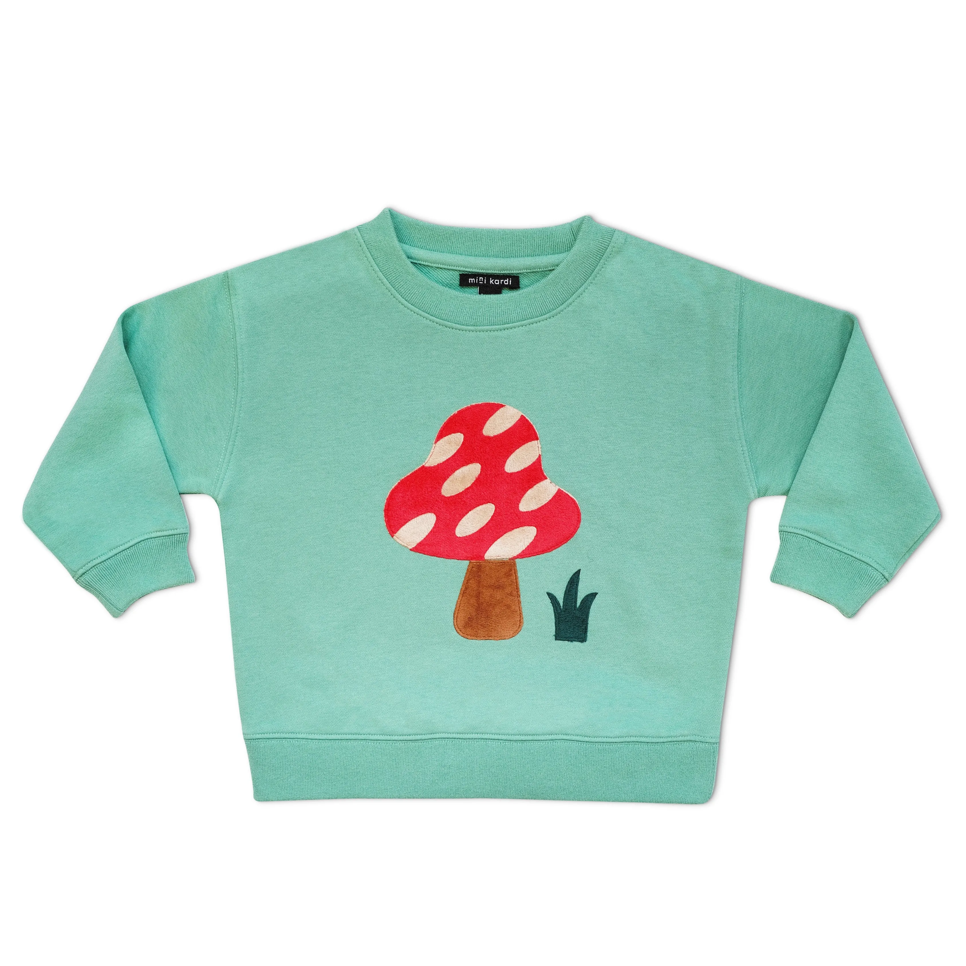 Mini Kardi Mushroom Sweatshirt / Green