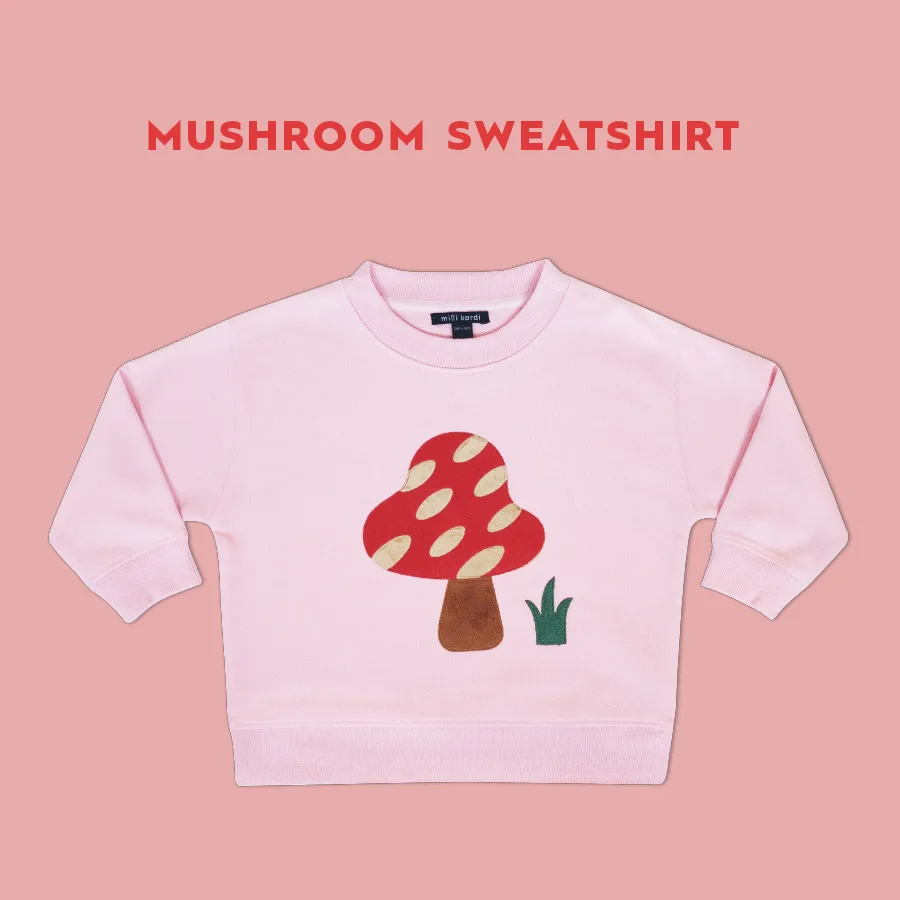 Mini Kardi Mushroom Sweatshirt / pink