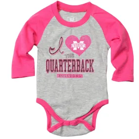 Mississippi State Bulldogs Infant Girls Raglan Bodysuit