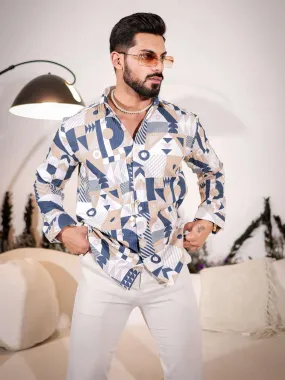 Navy with Cream Multicolor Imported Premium Shirt for Men's