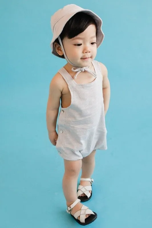 Newborn Infant Baby Bodysuit with Grey Hat Apron