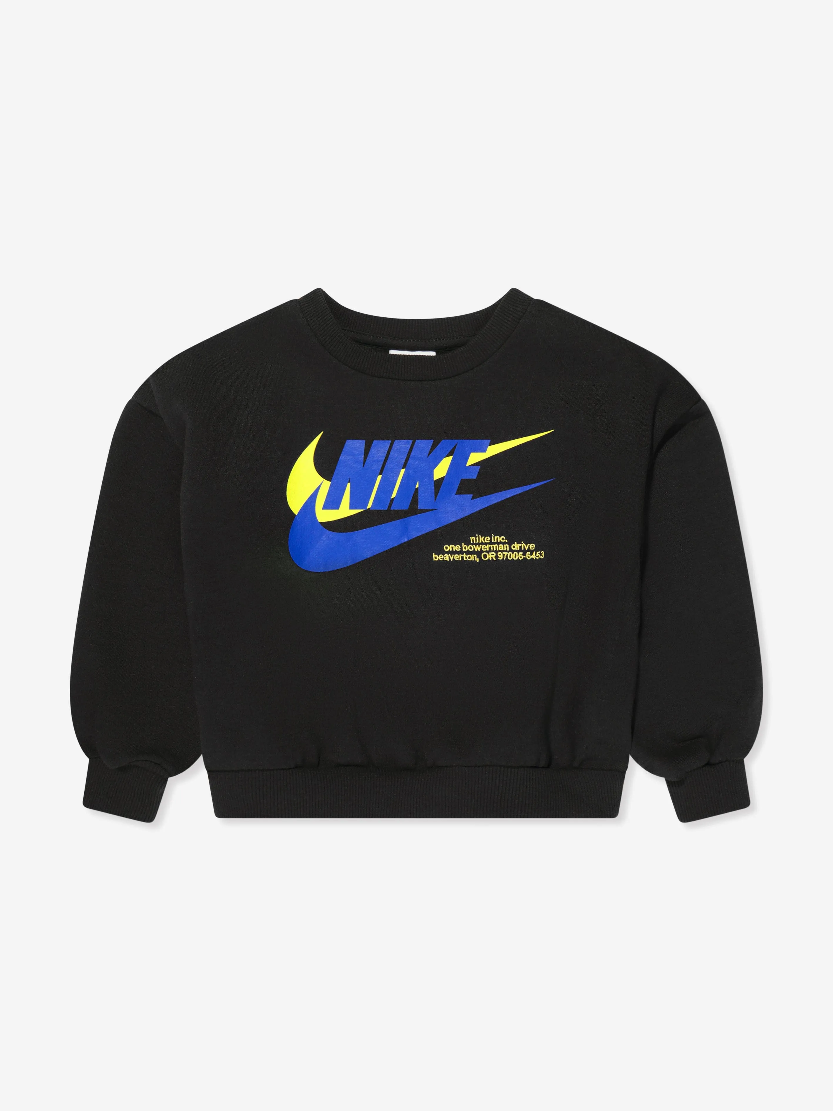 Nike Boys Icon Crew Neck Sweatshirt in Black