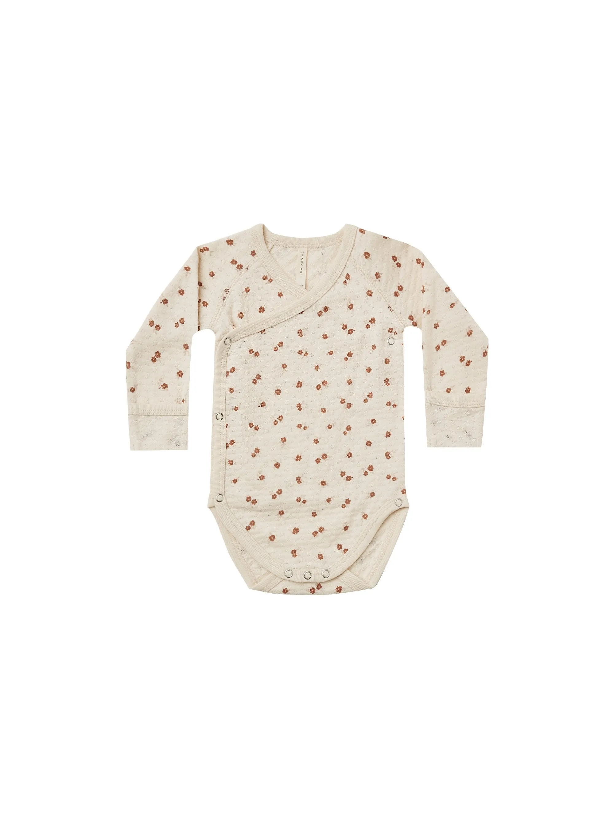 Organic Pointelle Side Snap Bodysuit, Petite Floral