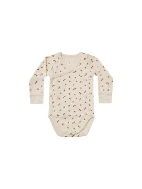 Organic Pointelle Side Snap Bodysuit, Petite Floral