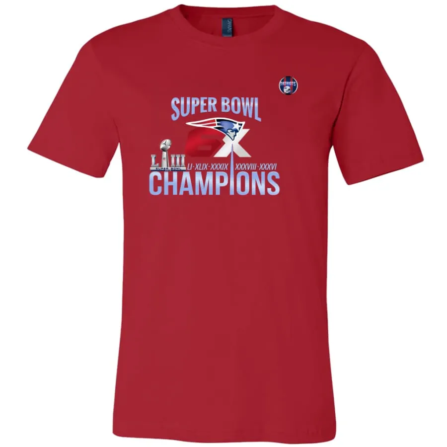 patriots Fan Shirt Mens Womens| nfl 6X super bowl champions Fan T Shirts| Graphic Tee (4 Colors)