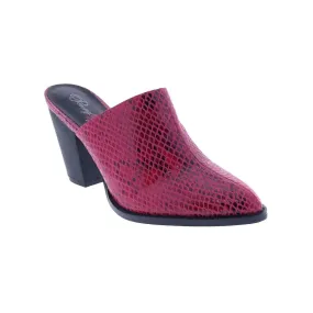 Penny Loves Kenny Sangria Women Mule Slip-on In Pink Snake