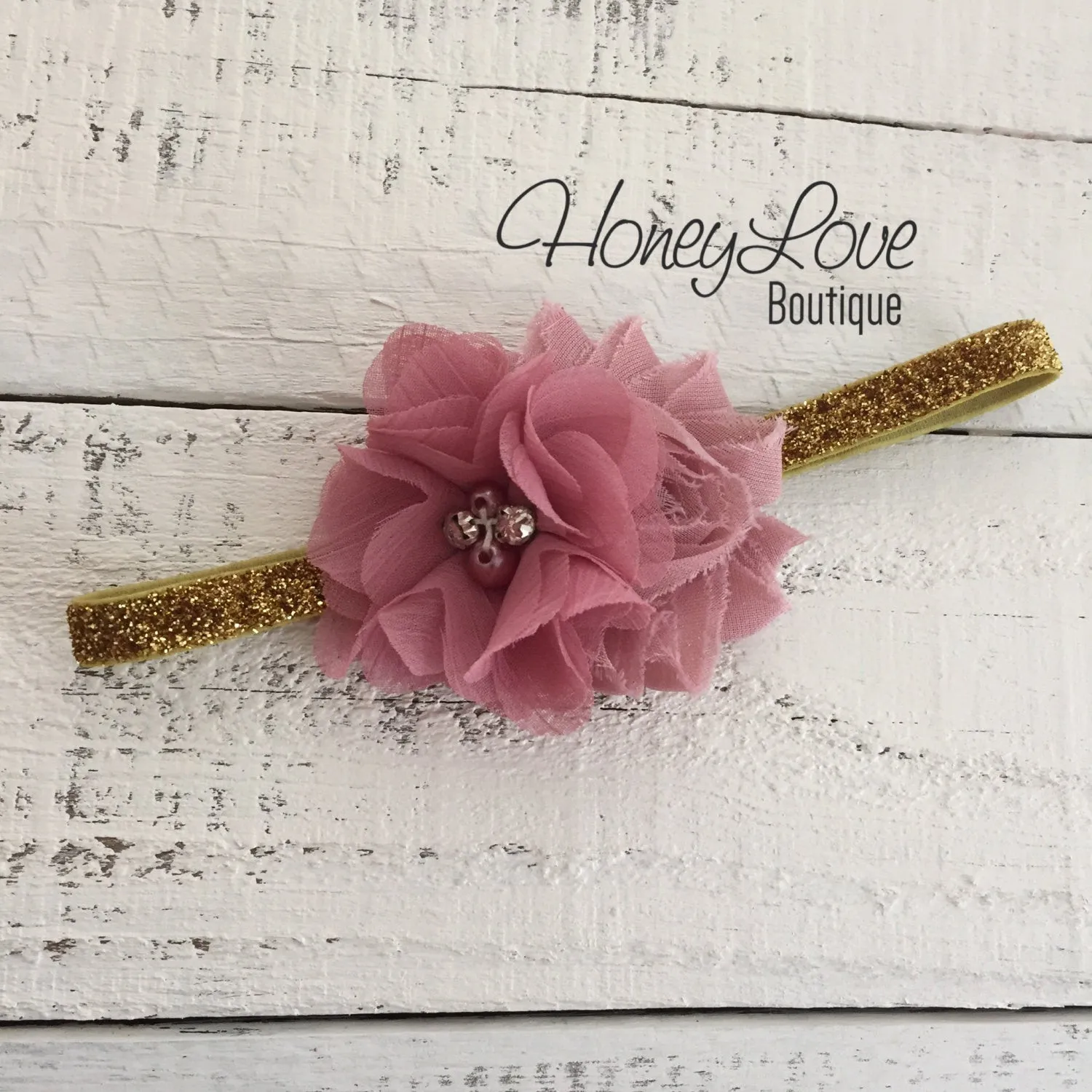 PERSONALIZED Name Outfit - Gold Glitter and Vintage Pink