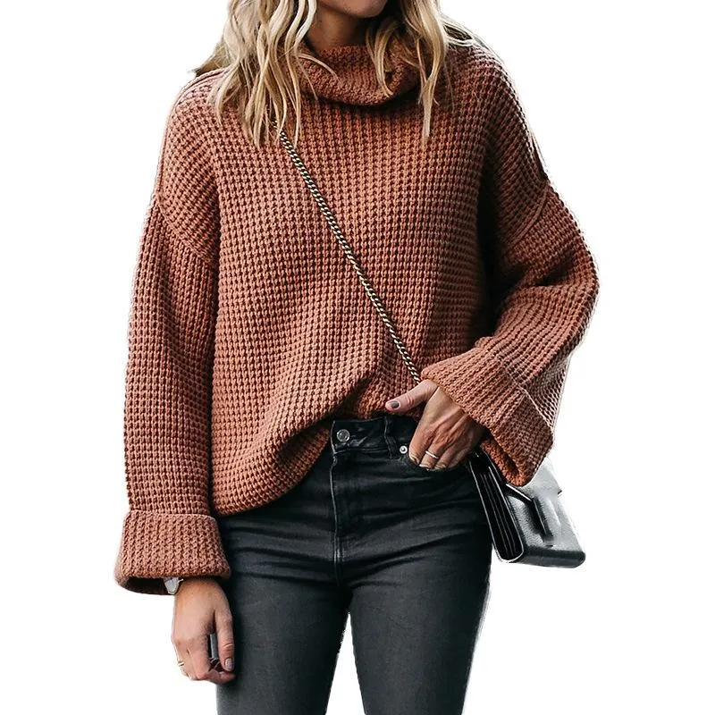 Plus Size Warm Turtleneck Sweater Knitwear