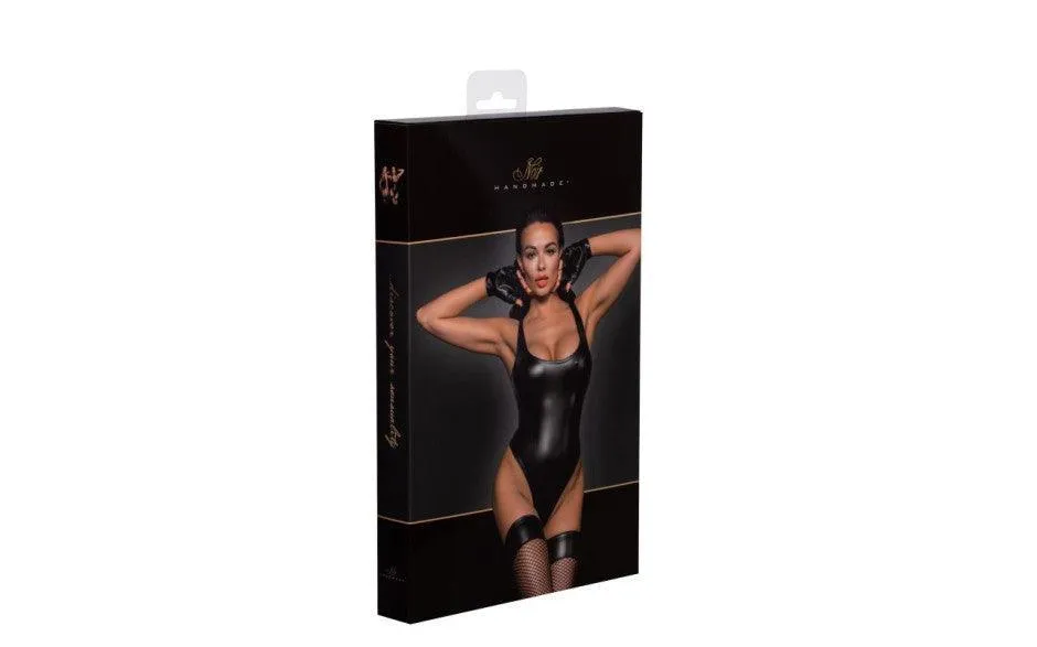 Power Wetlook Bodysuit w High Cut Leg