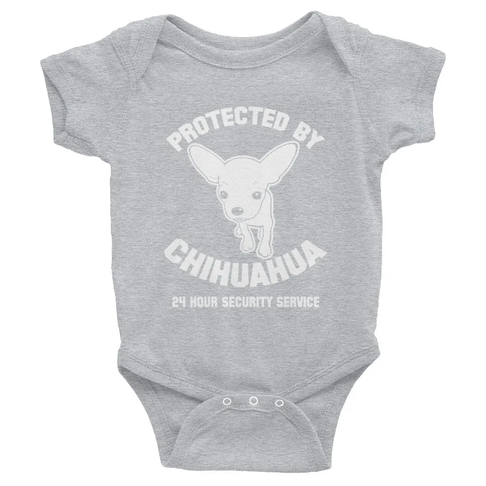 Protected By Chihuahua Infant Bodysuit (Baby)