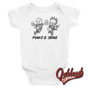 Punks and Skins United Infant Bodysuit Onesie - MissTake Tattoo - Baby Skinhead Clothes & Punk Rock Baby Clothes UK sizes