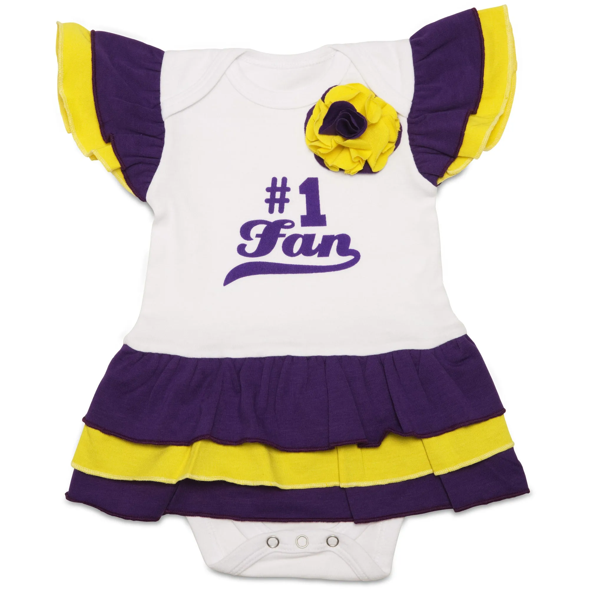 Purple & Gold #1 Fan Onesie Dress