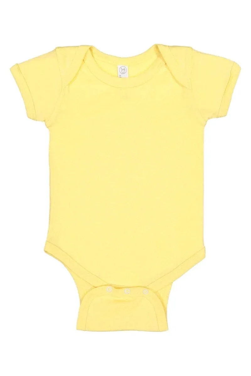 Rabbit Skins 4400: Infant Baby Rib Bodysuit, Traditional Colors