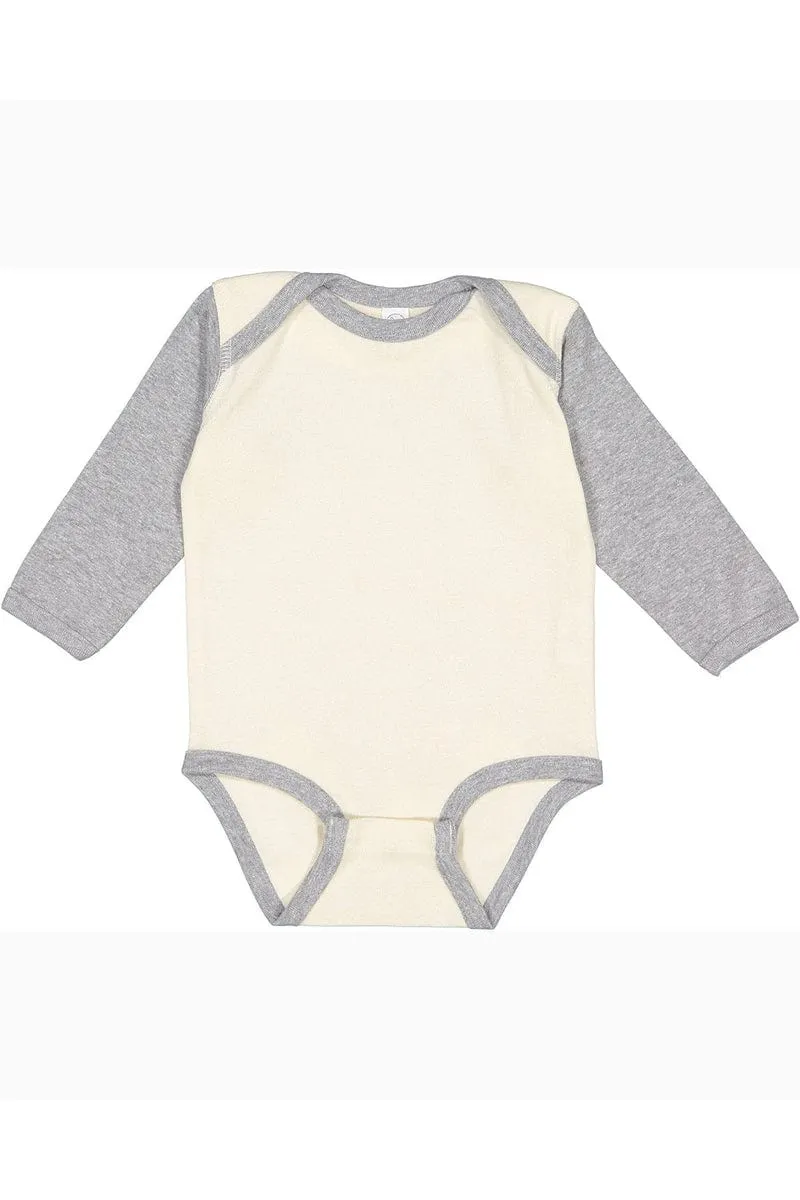 Rabbit Skins 4411: Infant Long-Sleeve Baby Rib Bodysuit