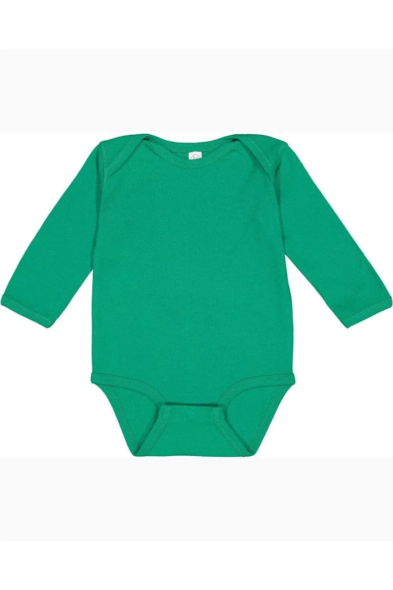 Rabbit Skins 4411: Infant Long-Sleeve Baby Rib Bodysuit