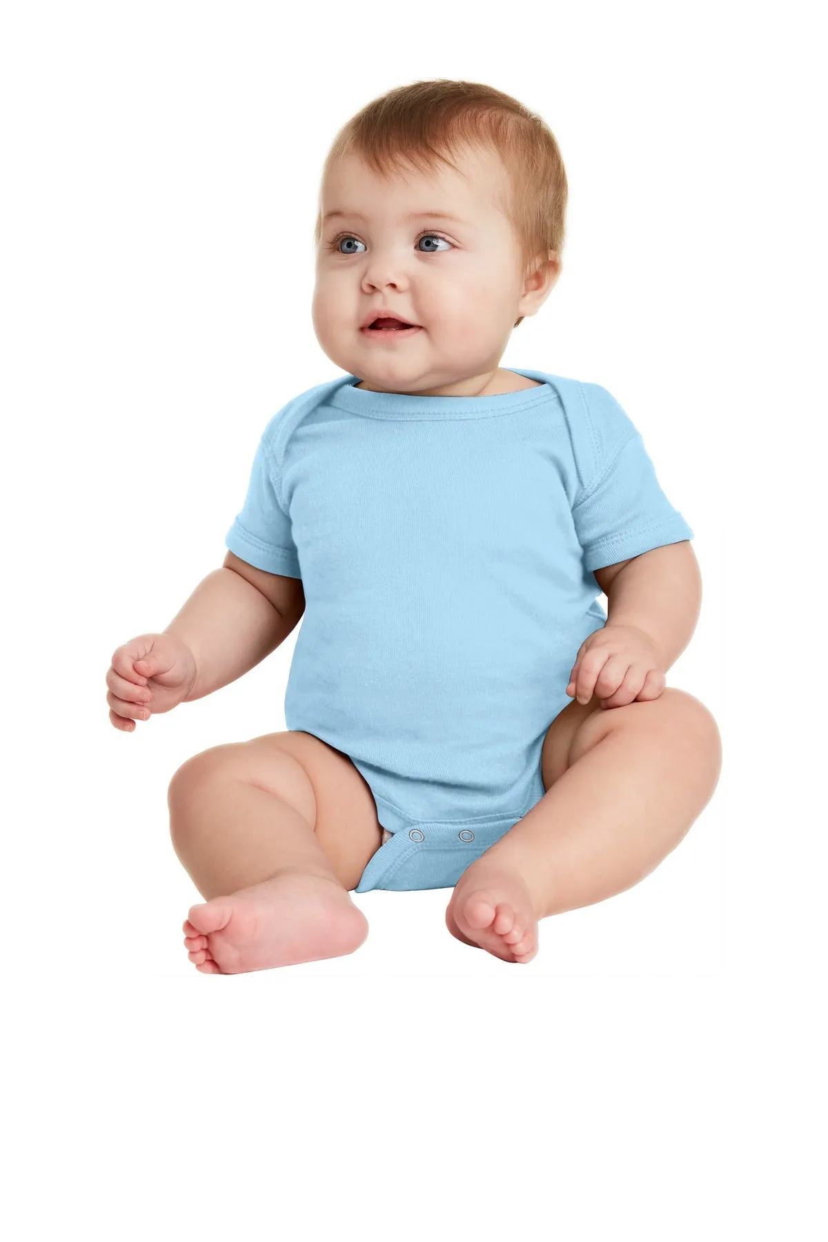 Rabbit Skins™ Infant Short Sleeve Baby Rib Bodysuit. RS4400