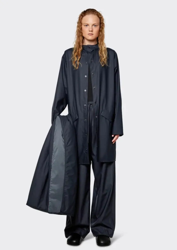 Rains Long Jacket Navy