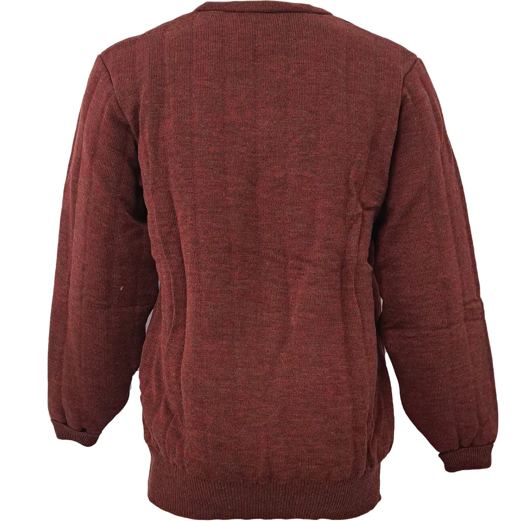 Red Marl Heavyweight Crew Neck Shooting Jumper without patches