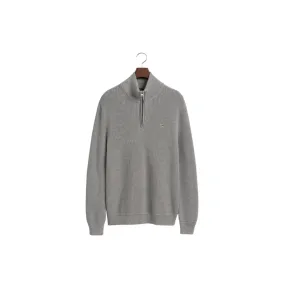 Rib 1/2 Zip Cotton/Wool Jumper