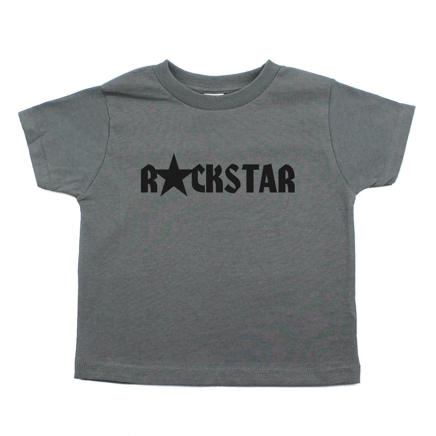 Rockstar Rock and Roll Unisex-Kids Toddler Short Sleeve T-Shirt