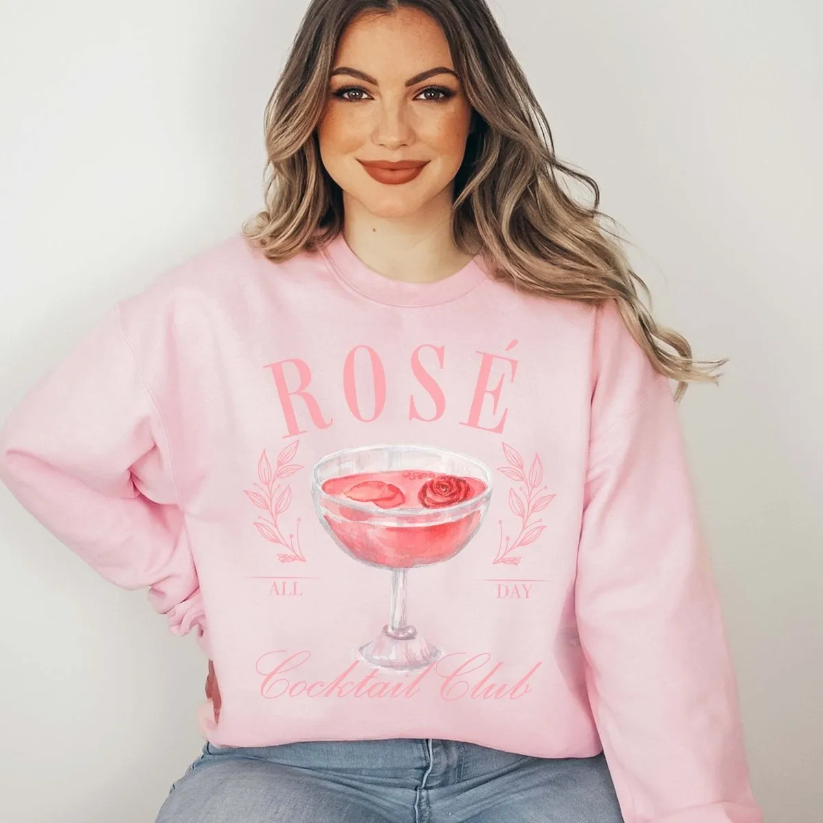 Rose' All Day Cocktail Club Crew Sweatshirt