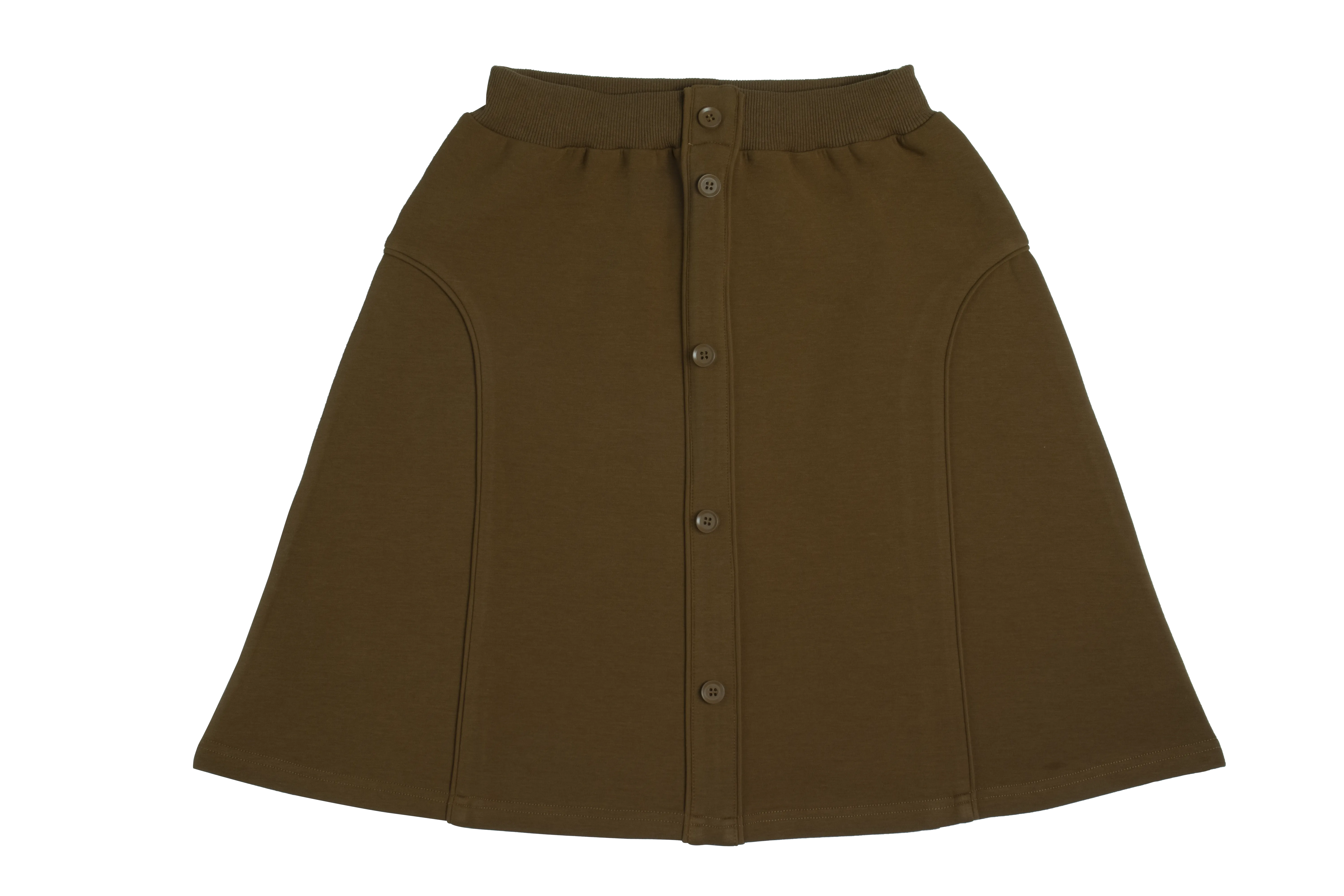 set outfit scuba skirt and ribbed turtleneck - camel