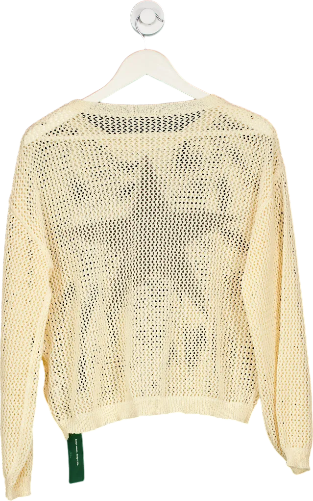 Shein Cream Star Knit Jumper UK S