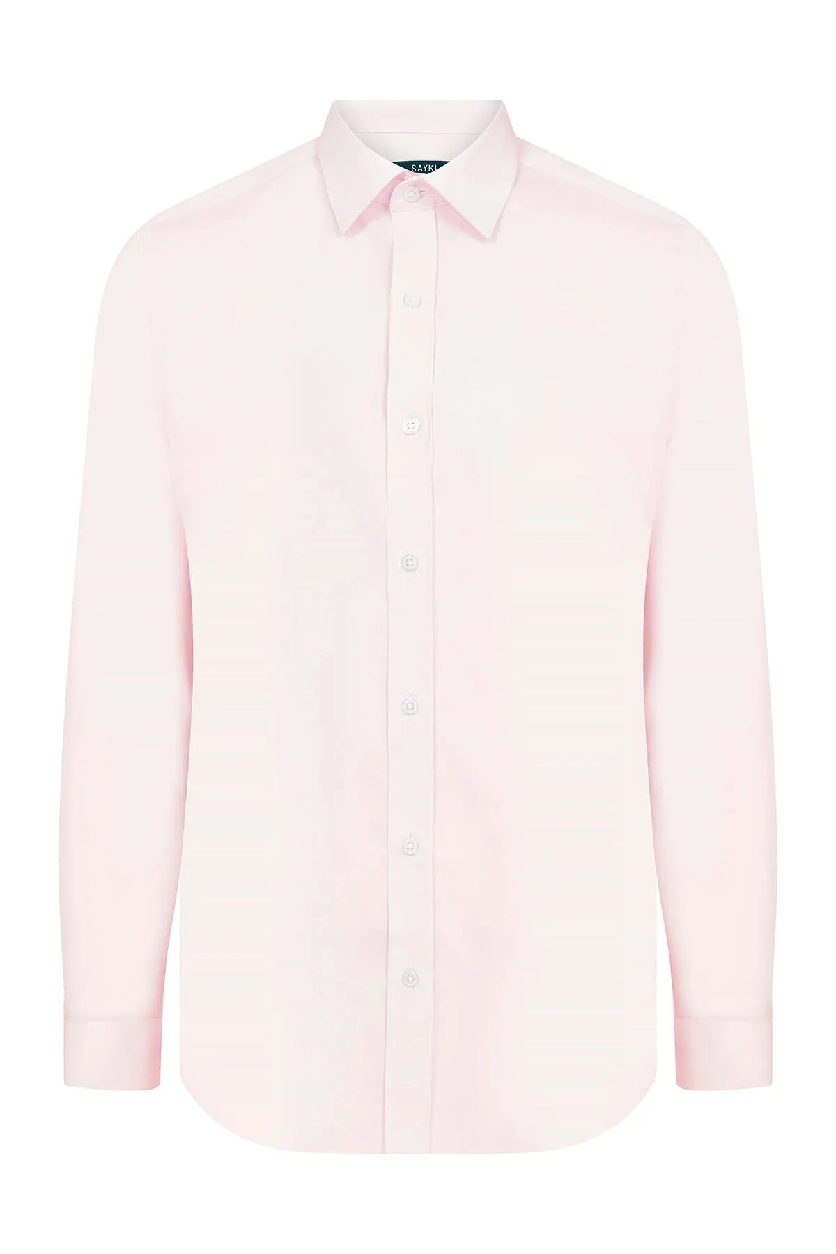 Slim Fit Plain 100% Cotton Pink Casual Shirt