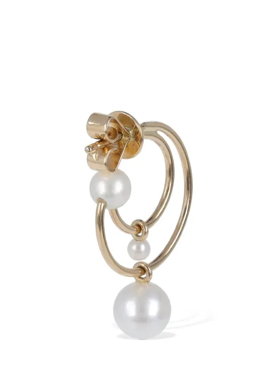 Sophie Bille Brahe   14kt Petit Bain pearl mono earring 