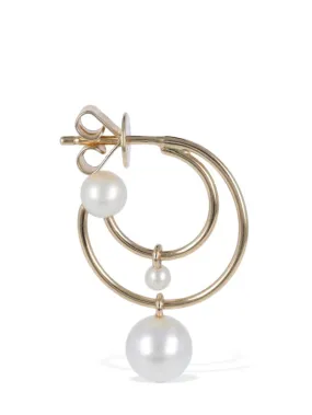 Sophie Bille Brahe   14kt Petit Bain pearl mono earring 