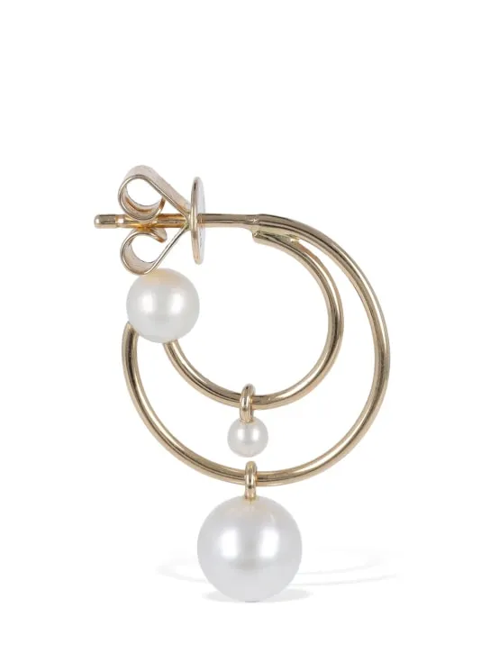 Sophie Bille Brahe   14kt Petit Bain pearl mono earring 