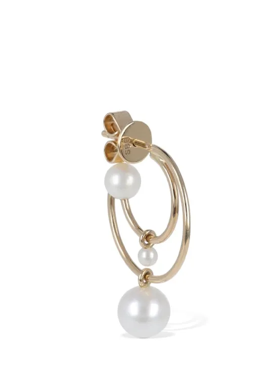 Sophie Bille Brahe   14kt Petit Bain pearl mono earring 