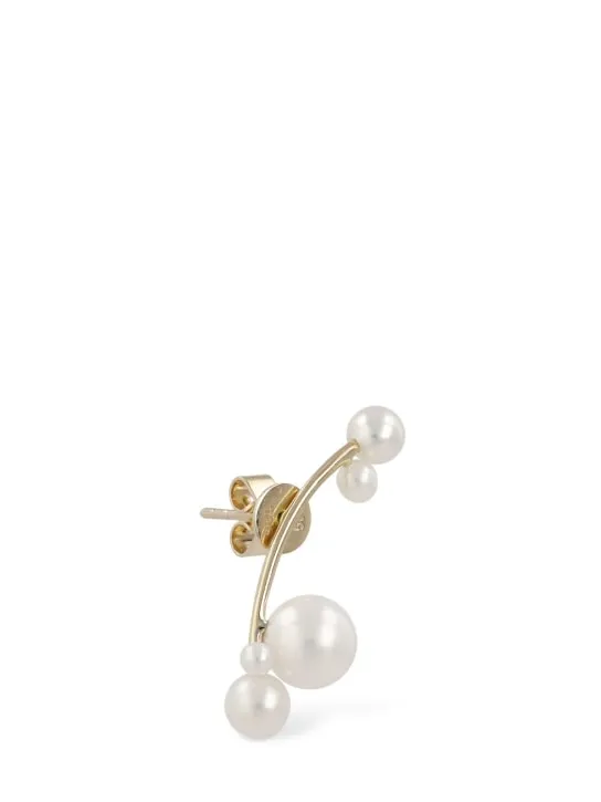 Sophie Bille Brahe   Stellari 14kt gold &amp; pearl mono earring 