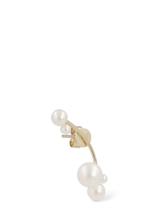 Sophie Bille Brahe   Stellari 14kt gold &amp; pearl mono earring 